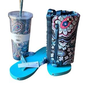 Vera Bradley 3 Piece Set in Retired Pattern Haymarket Paisley New with Tags